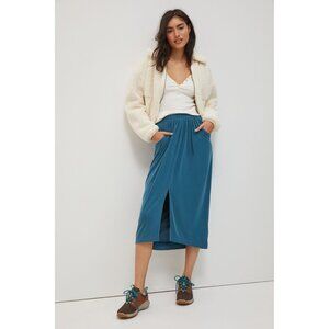 Anthropologie Kelliann Gathered Midi Skirt